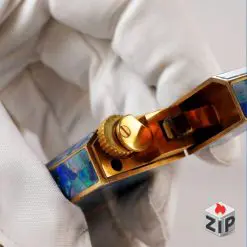 Alternative view of Bật Lửa Cartier 5 Cạnh Độc Đáo Khảm Full Đá Opal