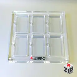 Alternative view of khay mica nguyên khối trưng bày 6 bật lửa zippo