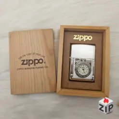 Zippo Time Đồng Hồ Cơ Khí Dạ Quang Lắc Kê Bạc - 12 La Mã