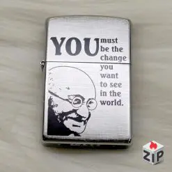 Bật lửa zippo gandhi (mã số 99) - chrome xước