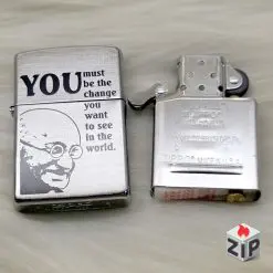 Alternative view of Bật lửa zippo gandhi (mã số 99) - chrome xước