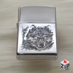 Zippo wolf (chó sói) hp chorme - 14 la mã nguyên tem