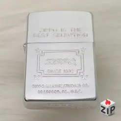 Zippo Lắc Kê Bạc Khắc Logo Kỷ Niệm (Best Selection Badge) - Sản Xuất 1995