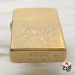 Zippo Logo Lá Nguyệt Quế Solid Brass - 12 La Mã chính hãng 163854577355482012686 ZipVN