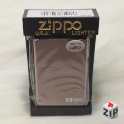 Zippo Rose Gold Brushed (Vàng Hồng Xước) Khắc Chữ Bạc - Sản Xuất 2000
