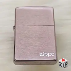 Alternative view of Zippo Rose Gold Brushed (Vàng Hồng Xước) Khắc Chữ Bạc - Sản Xuất 2000
