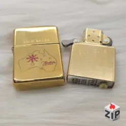 Zippo bản đồ và quốc kỳ úc brass bóng - 12 la mã chính hãng 190459355134334173158 ZipVN