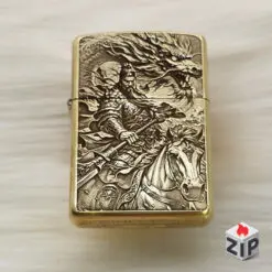 Zippo quang vũ armor brass 3d - new full box