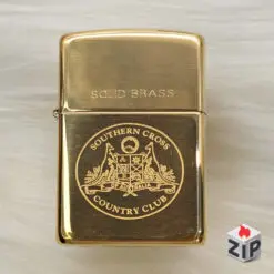 Zippo southern cross country club brass bóng - 12 la mã
