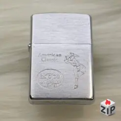 Zippo american classic pin-up chrome xước - 14 la mã