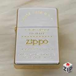 Zippo Sao Kỷ Niệm Deni Vàng Khắc Vàng (Star Heritage Two-Tone) - Sản Xuất 2003