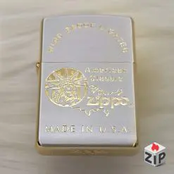 Zippo Tượng Nữ Thần Deni Vàng Khắc Vàng (Statue of Liberty Two-Tone) - Sản Xuất 2001