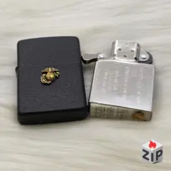 Zippo usmc marine corps black crackle pin emblem - 14 la mã chính hãng 301336653087797522331 ZipVN