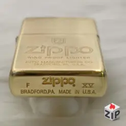 Zippo wind proof lighter logo shield brass - 15 la mã chính hãng 306797967232529486614 ZipVN