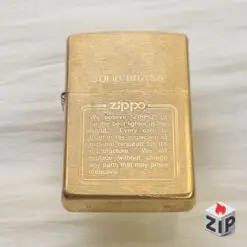 Zippo Khắc Slogan Bảo Hành Đồng Khối - 12 La Mã