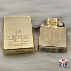 Alternative view of Zippo wind proof lighter logo shield brass - 15 la mã