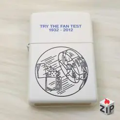Bật lửa zippo fan test (mã số 7) sơn trắng