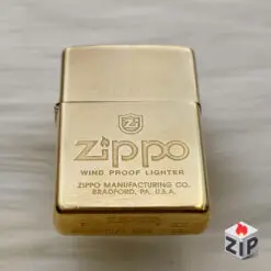 Zippo wind proof lighter logo shield brass - 15 la mã