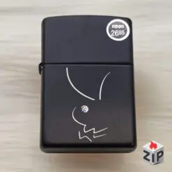 bật lửa zippo playboy bunny sơn đen - 15 la mã