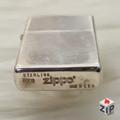 Zippo Bạc Khối Sterling Trơn Qua Sử Dụng - 2008