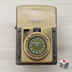 Zippo Time Đồng Hồ Cơ Khí Mặt Xanh Đồng Giả Cổ (Antique Brass) - 12 La Mã