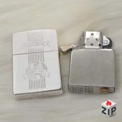 Zippo Lắc Kê Bạc Khắc Logo Quả Cầu (Global Heritage) - Sản Xuất 1994 chính hãng 4e81d3f37b66f738ae77232 ZipVN