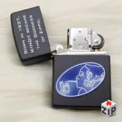 Bật lửa zippo windy (mã số 2) sơn đen chính hãng 57698d414d01c15f981011 ZipVN