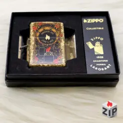 Zippo Founder's Day 2025 Giới Hạn Họa Tiết Hoa Hồng Brass