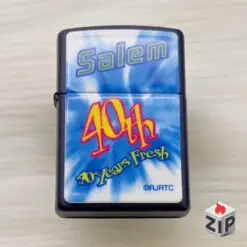 bật lửa zippo salem 40th anniversary sơn đen - 12 la mã