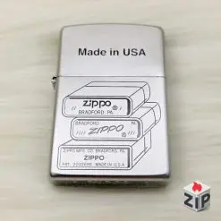Bật lửa zippo bottom stamp (mã số 16) satin