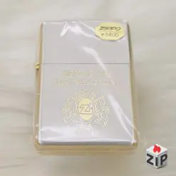 Zippo Lắc Kê Bạc Deni Vàng Khắc Logo Hoàng Gia (Best Selection) - Sản Xuất 2000