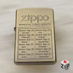 Zippo Antique Brass Bảng Tra Cứu Ký Hiệu (Date Code Chart) - Sản Xuất 1998