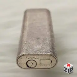 Alternative view of Bật Lửa Cartier Gas Ellipse Lắc Kê Bạc Khắc Hoa Văn Xước - QSD