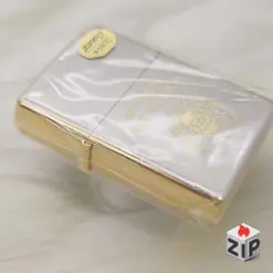 Alternative view of Zippo Lắc Kê Bạc Deni Vàng Khắc Logo Hoàng Gia (Best Selection) - Sản Xuất 2000