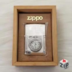 Zippo Time Đồng Hồ Cơ Khí Kỷ Niệm 125 Năm Đường Sắt Nhật Lắc Kê Bạc Dạ Quang - 13 La Mã