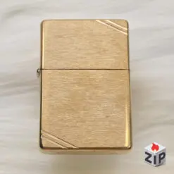 Zippo Vintage Đồng Khối Xước Khắc Chéo - 2025