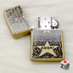 Alternative view of Bật lửa zippo star (mã số 66) sơn vàng - ngôi sao
