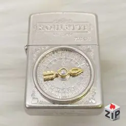 Zippo Roulette Lắc Kê Bạc Giả Cổ (Antique Silver Plated) - Sản Xuất 1994 (Mộc Đáy X)