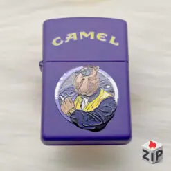 Bật lửa zippo camel joe sơn tím - 13 la mã nguyên tem