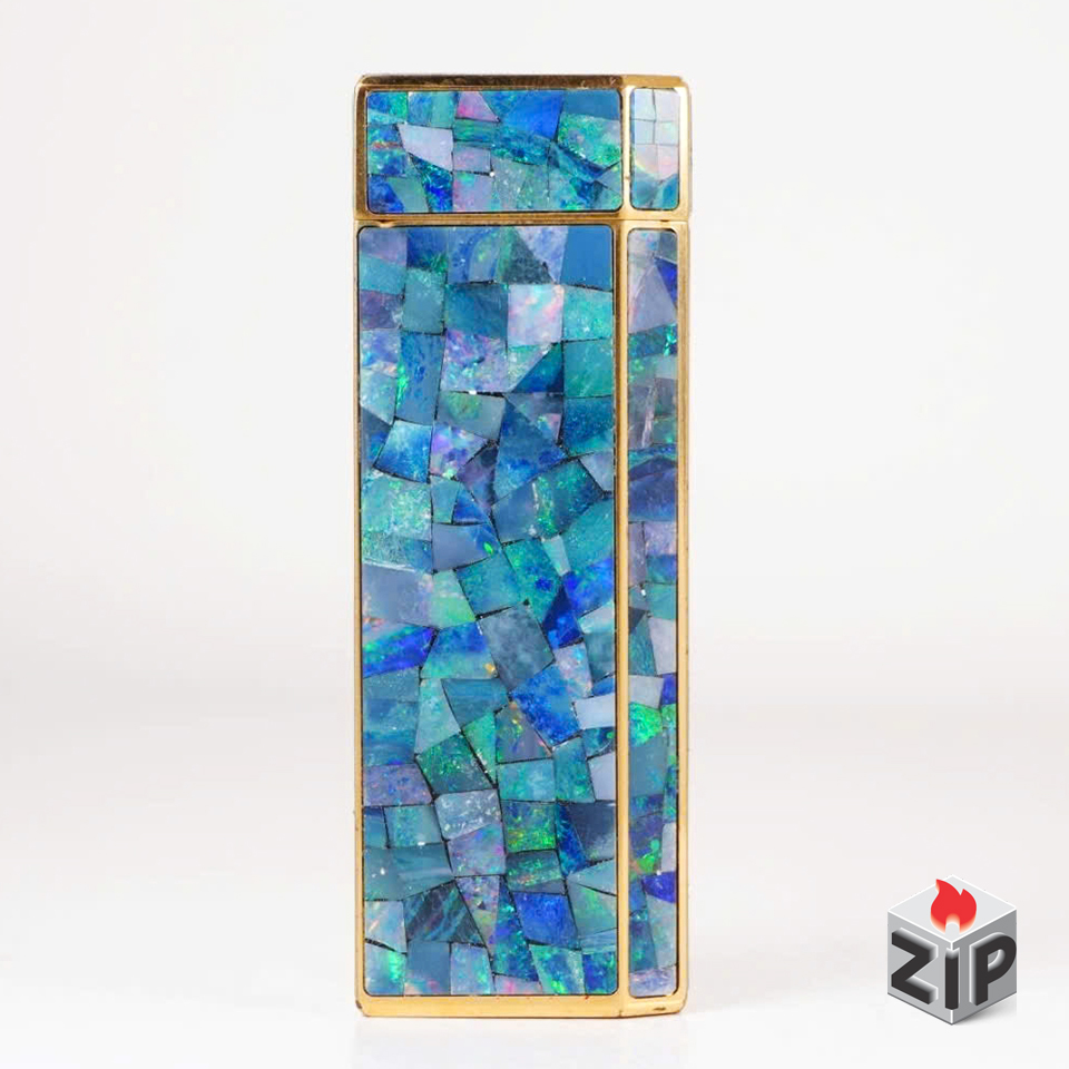 Bật Lửa Cartier 5 Cạnh Độc Đáo Khảm Full Đá Opal chính hãng Bật Lửa Cartier 5 Cạnh Độc Đáo Khảm Full Đá Opal