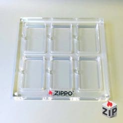 Alternative view of khay mica nguyên khối trưng bày 6 bật lửa zippo