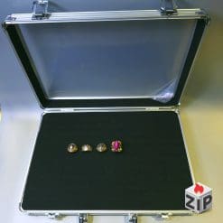 vali nhôm mặt mica trưng bày 100 nhẫn