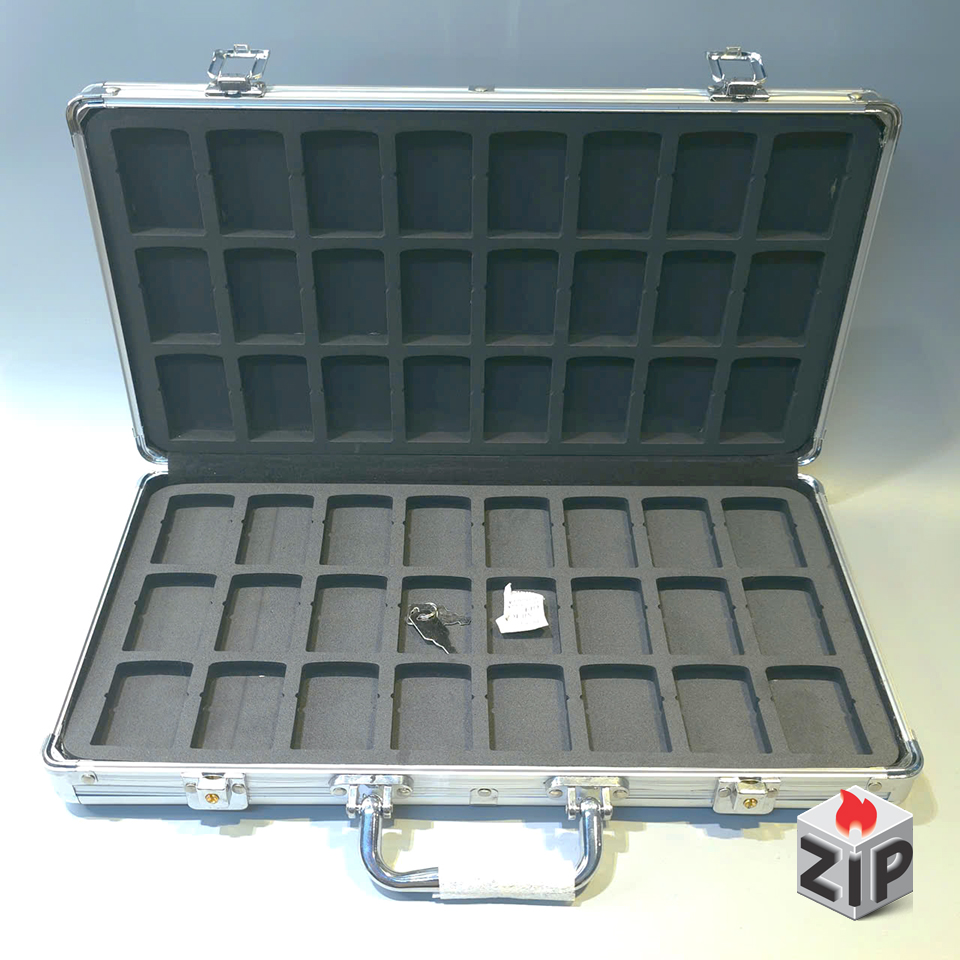 Vali nhôm chuyên dụng đựng 48 chiếc bật lửa zippo chính hãng Vali nhôm chuyên dụng đựng 48 chiếc bật lửa zippo