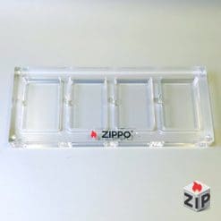 khay mica nguyên khối trưng bày 4 bật lửa zippo