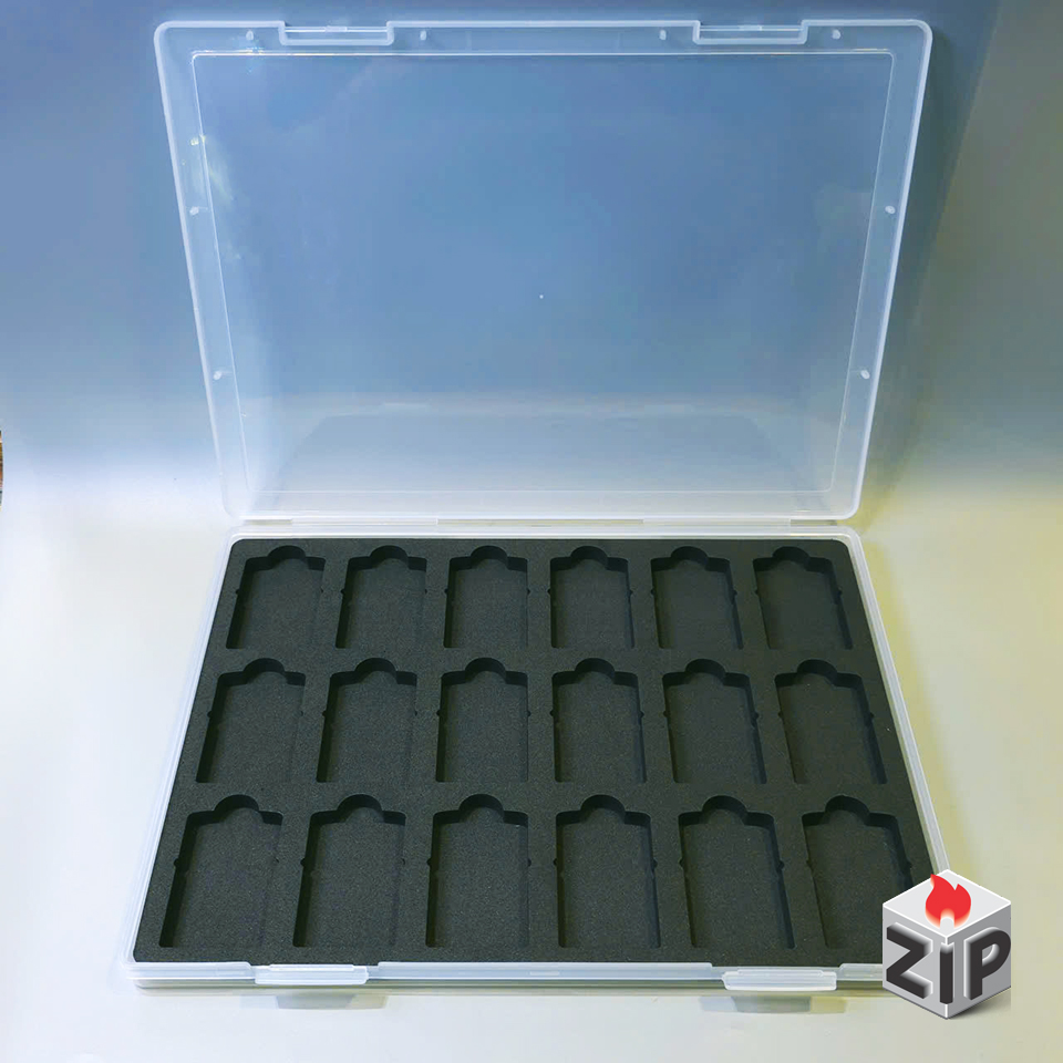 Hộp nhựa dẻo chuyên dụng đựng 18 bật lửa zippo chính hãng Hộp nhựa dẻo chuyên dụng đựng 18 bật lửa zippo