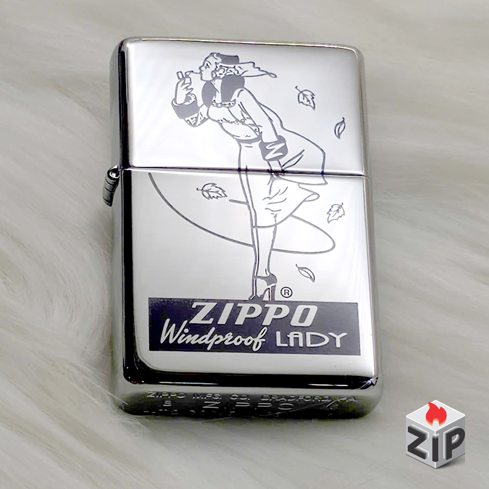 Bật lửa zippo windy lady (mã số 92) vintage hp chính hãng Bật lửa zippo windy lady (mã số 92) vintage hp