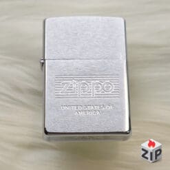 Zippo Logo USA Khắc Ăn Mòn Bạc Xước - 12 La Mã