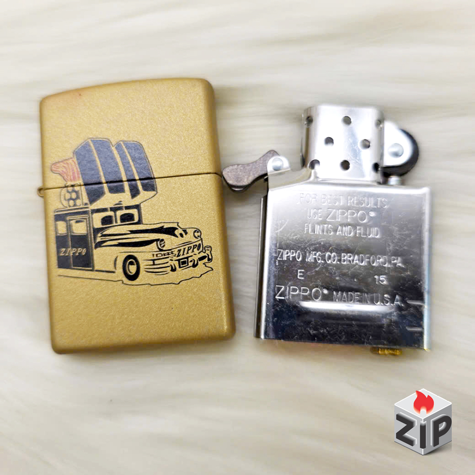 Bật lửa zippo car (mã số 19) sơn vàng chính hãng Bật lửa zippo car (mã số 19) sơn vàng - Ảnh 5