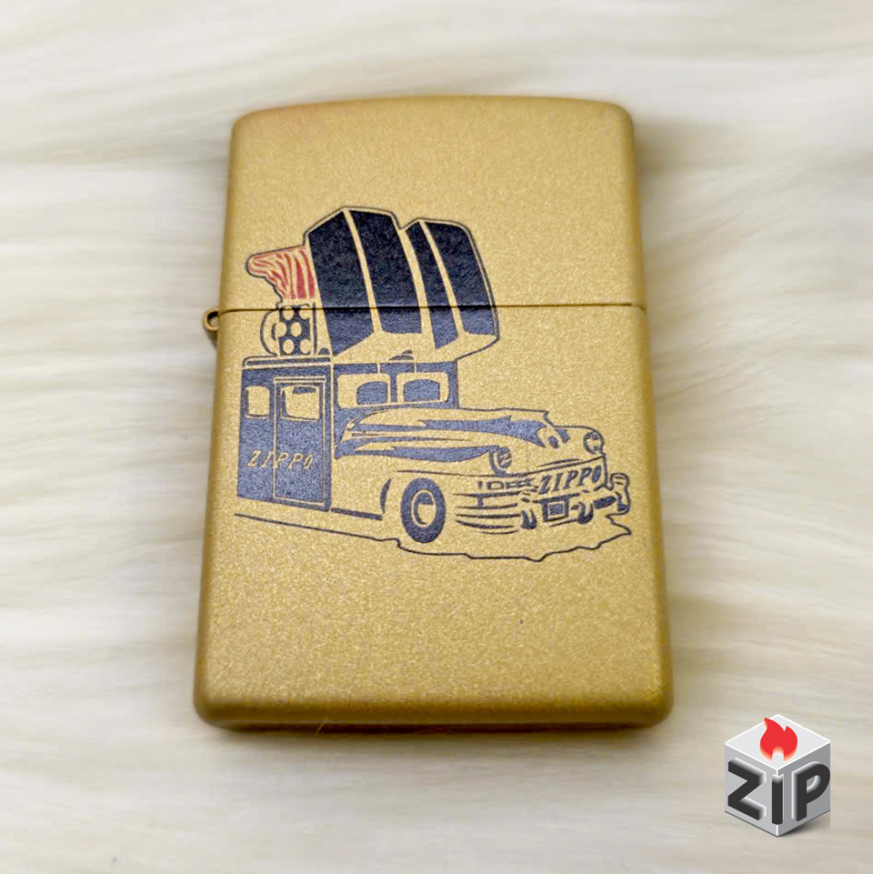 Bật lửa zippo car (mã số 19) sơn vàng chính hãng Bật lửa zippo car (mã số 19) sơn vàng