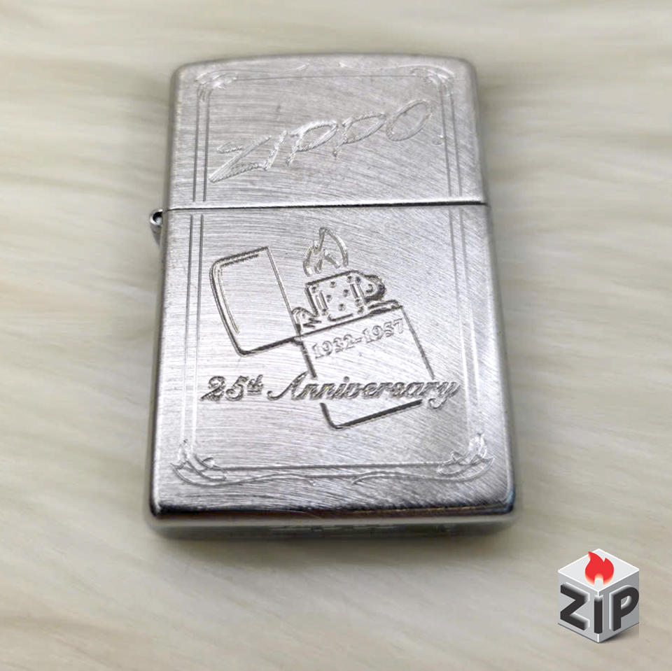 Bật lửa zippo kỷ niệm 25 năm (mã số 12) chính hãng Bật lửa zippo kỷ niệm 25 năm (mã số 12)